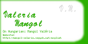 valeria mangol business card